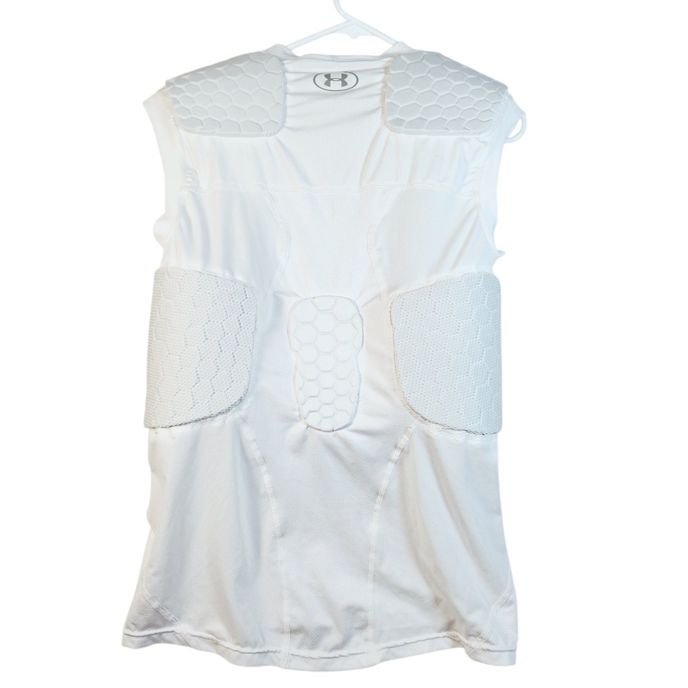 Under Armour Padded Shirt Mens Large White McDavid HEX Compression HeatGear - Picture 2 of 9